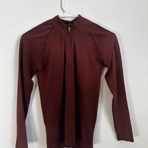 Alphalete Dark Red Long Sleeve Pullover